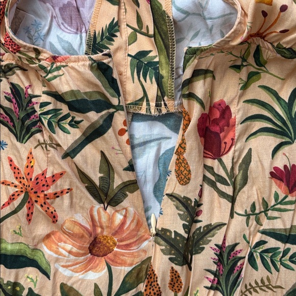 Farm RIO for Anthropologie Floral Yellow Jumpsuit - Picture 8 of 9